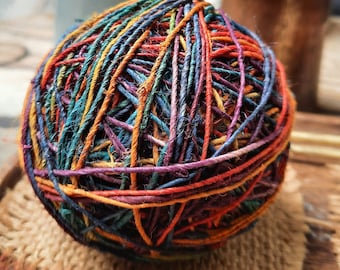 Sznurek konopny tkany metodą tie-dye, ręcznie tkany: Ekologiczny sznurek do biżuterii i rękodzieła
