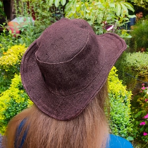 Chapeau en chanvre pour femme Chapeau en chanvre tissé artisanal Léger, pliable et au look naturel Cadeau pour elle image 1