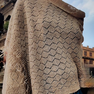 Châle en ortie sauvage de l'Himalaya、tricoté Main - Textile éco-responsable - Pièce unique fait à la main - Cadeau pour elle-イラクサショール-