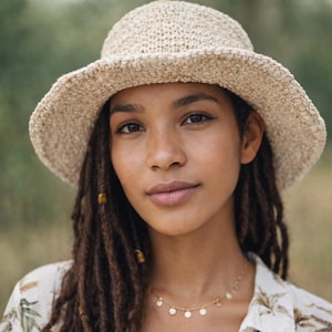 Hemp Crochet Sun Hat: Foldable Boho Beach Hat