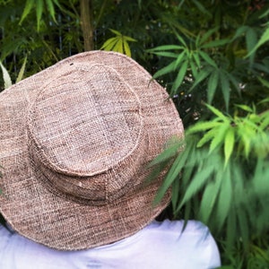 Chapeau en chanvre Chapeau de soleil pour lété Tissu éco-responsable, Mode Ethique Protection soleil plage Hemp Hat Hanf hut image 4