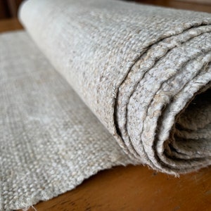 Organic Handwoven Hemp Fabric: Rustic and Sustainable Cloth per meter , Sewing & Crafting Material,  Natural Fiber Roll of 3,5 meter