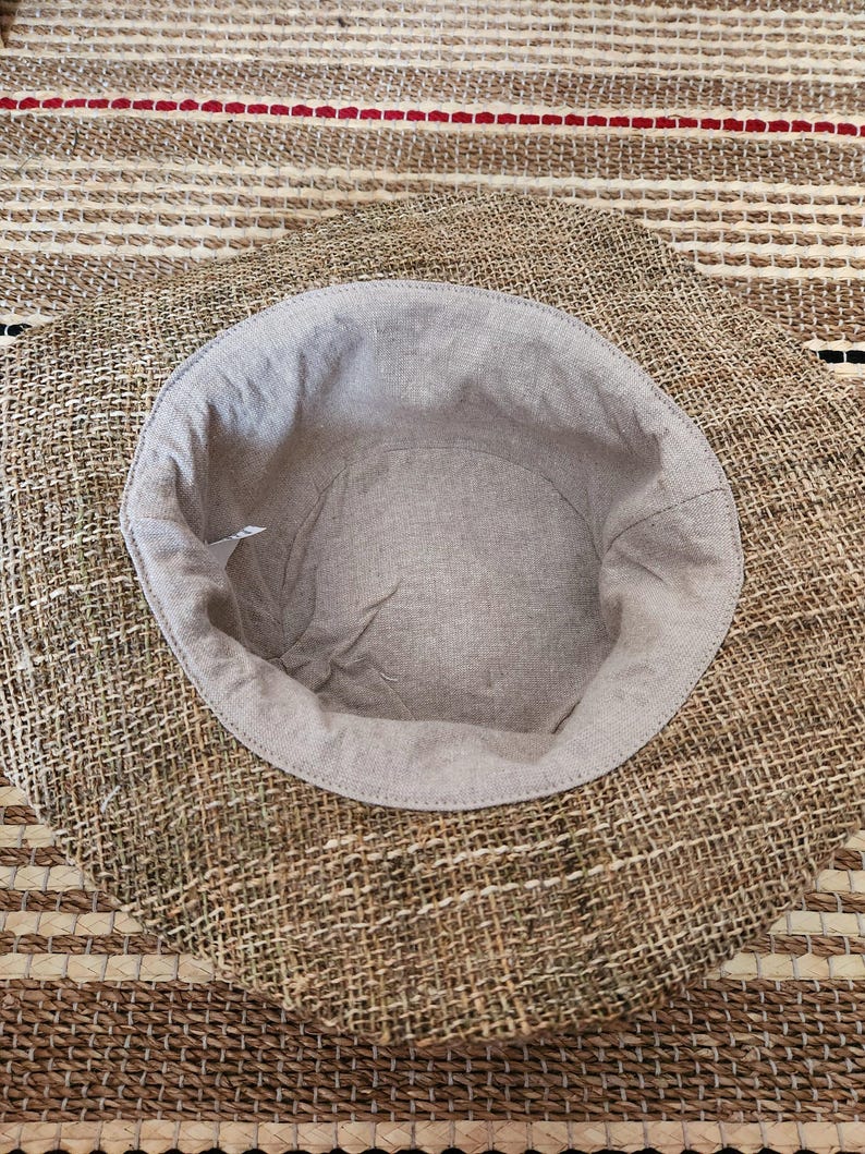 Handwoven Hemp Sun Hat: Ethical Summer Beach Protection image 8