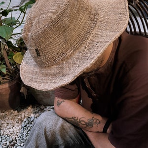 Chapeau en chanvre Chapeau de soleil pour lété Tissu éco-responsable, Mode Ethique Protection soleil plage Hemp Hat Hanf hut image 3