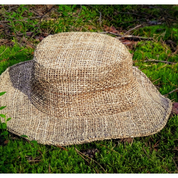 Chapeau en chanvre - Chapeau de soleil pour l’été - Tissu éco-responsable, Mode Ethique - Protection soleil plage - Hemp Hat - Hanf hut