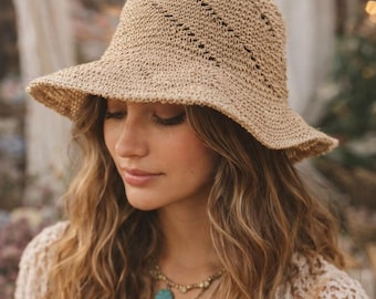 Crochet Hemp Sun Hat: Ethical Women's Accessory