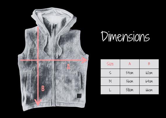 Handmade Wool Vest Hoodie: Polar Fleece Lined Sleeveless Gilet