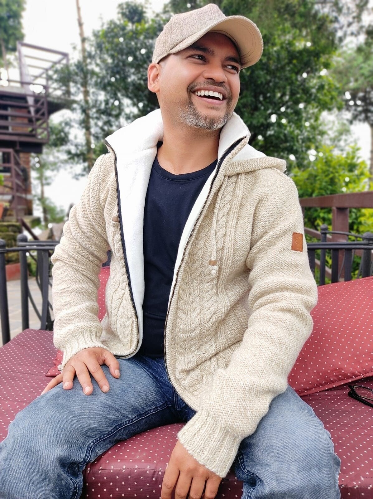 Premium Qualität Herren Wollpullover Jacke - Trendige, Warme Oberbekleidung mit Rollkragen und Hoodie - Vielseitiger Herrenpullover für jeden Tag