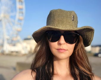 Stylish Hemp Hat for Women Handmade Eco-Friendly Boho Bucket Hat  - Perfect for Beach and Outdoor -  Hemp hat for Sun Protection - 5 colors