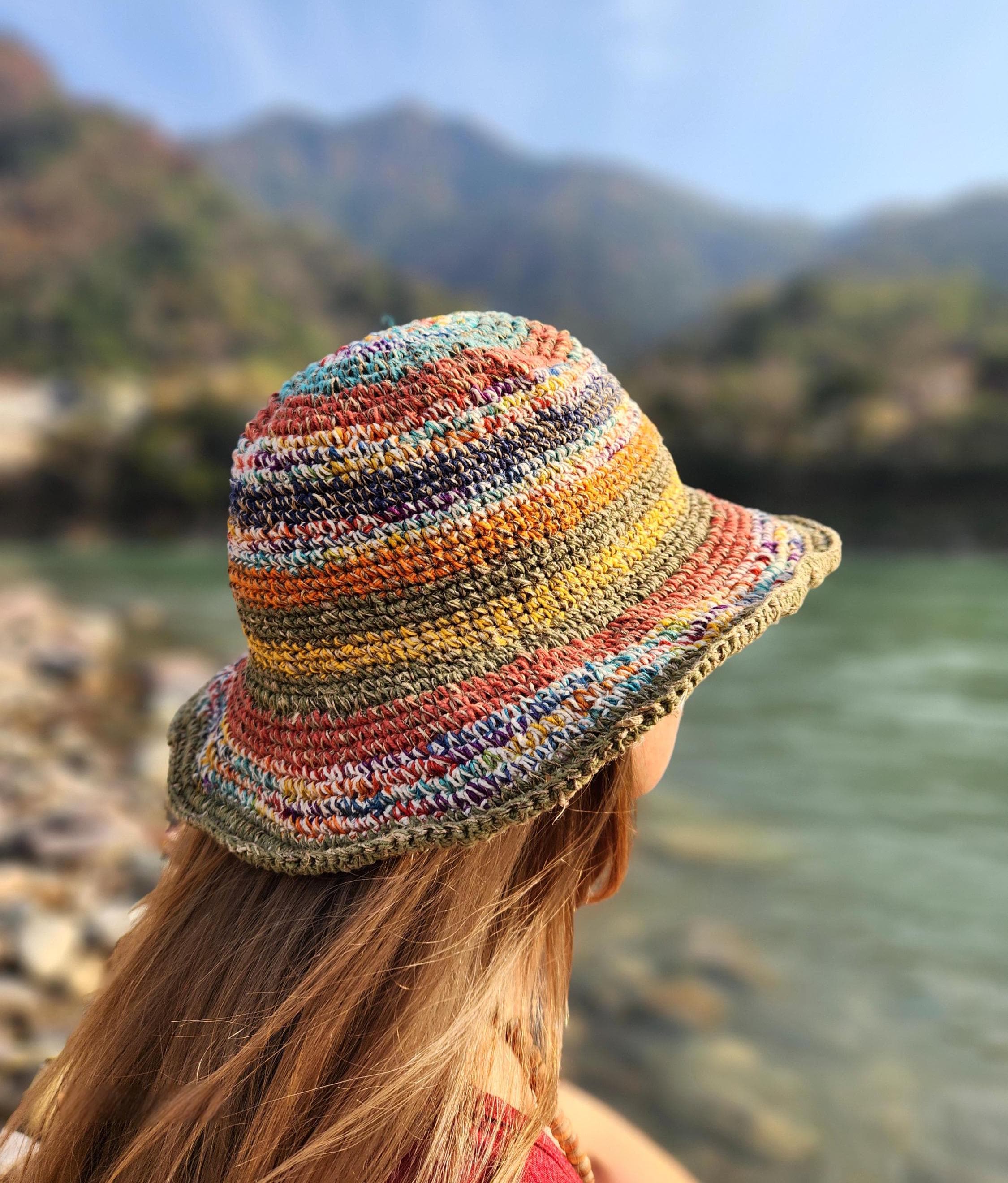 Crochet Hemp Sun Hat for Women – Handmade Strohhut Damen – Sonnenhut Summer Hat – Lightweight Chapeau, Eco-Friendly Beach Hat - Festival hat