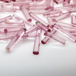 Natural pink tourmaline,TourmalineTube, Tourmaline Pencil,Tourmaline Rough,Raw Tourmaline Stick Length= 3.5mm-11mm,wide/Width=1.5mm - 2.50mm