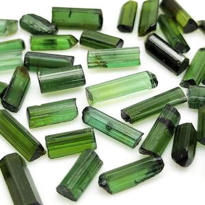Natural Green tourmaline, TourmalineTube,Tourmaline Pencil, Tourmaline Rough, Raw Tourmaline Stick, Length=3mmto10mm,wide/width=2mmto3.50mm