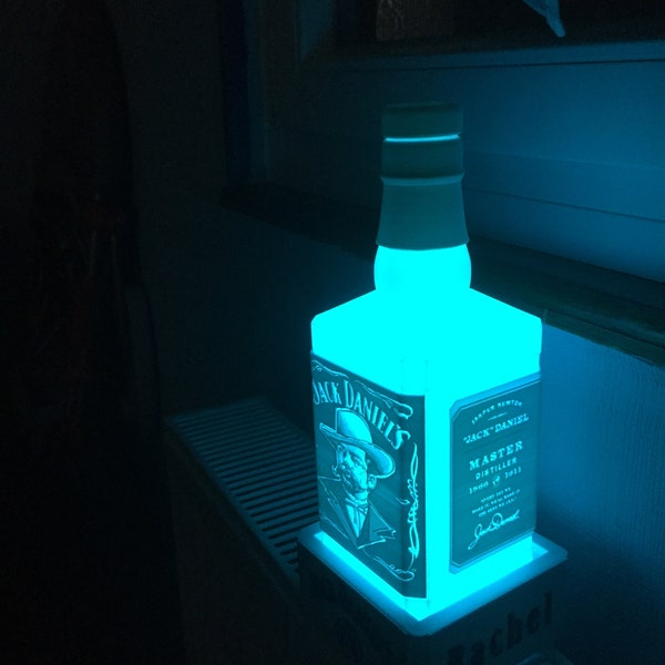 lampe lithophanie bouteille whisky jack daniel's