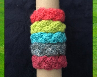 Hand made crocheted plaited bracelets