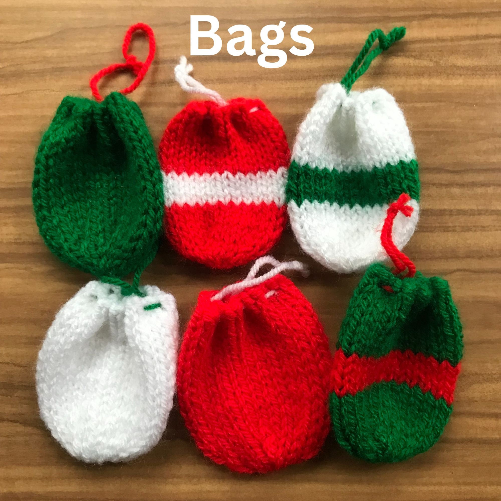 Christmas Decorations, Knitting for Beginners, Baubles, Bags and