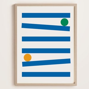 Poster print with geometric art / minimalist wall art, abstract art