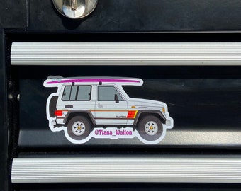 Pegatina de vinilo Toyota Land Cruiser serie 70