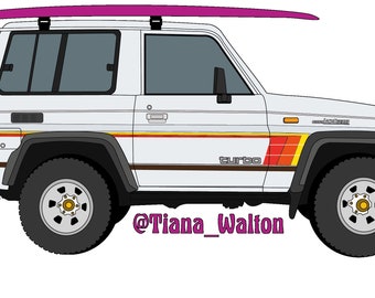 Toyota Land Cruiser 70 Series Vinyl Sticker - Etsy