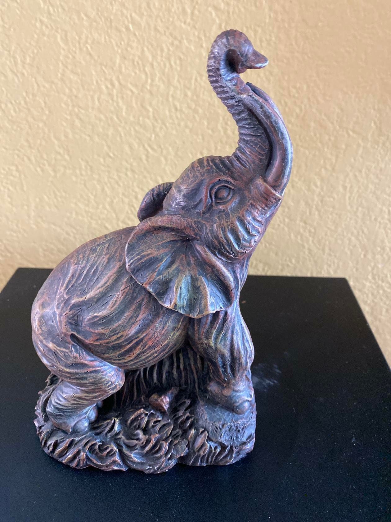 Elephant Lucky Statue Wealth Figurine Gift Home & Office Decor | Etsy