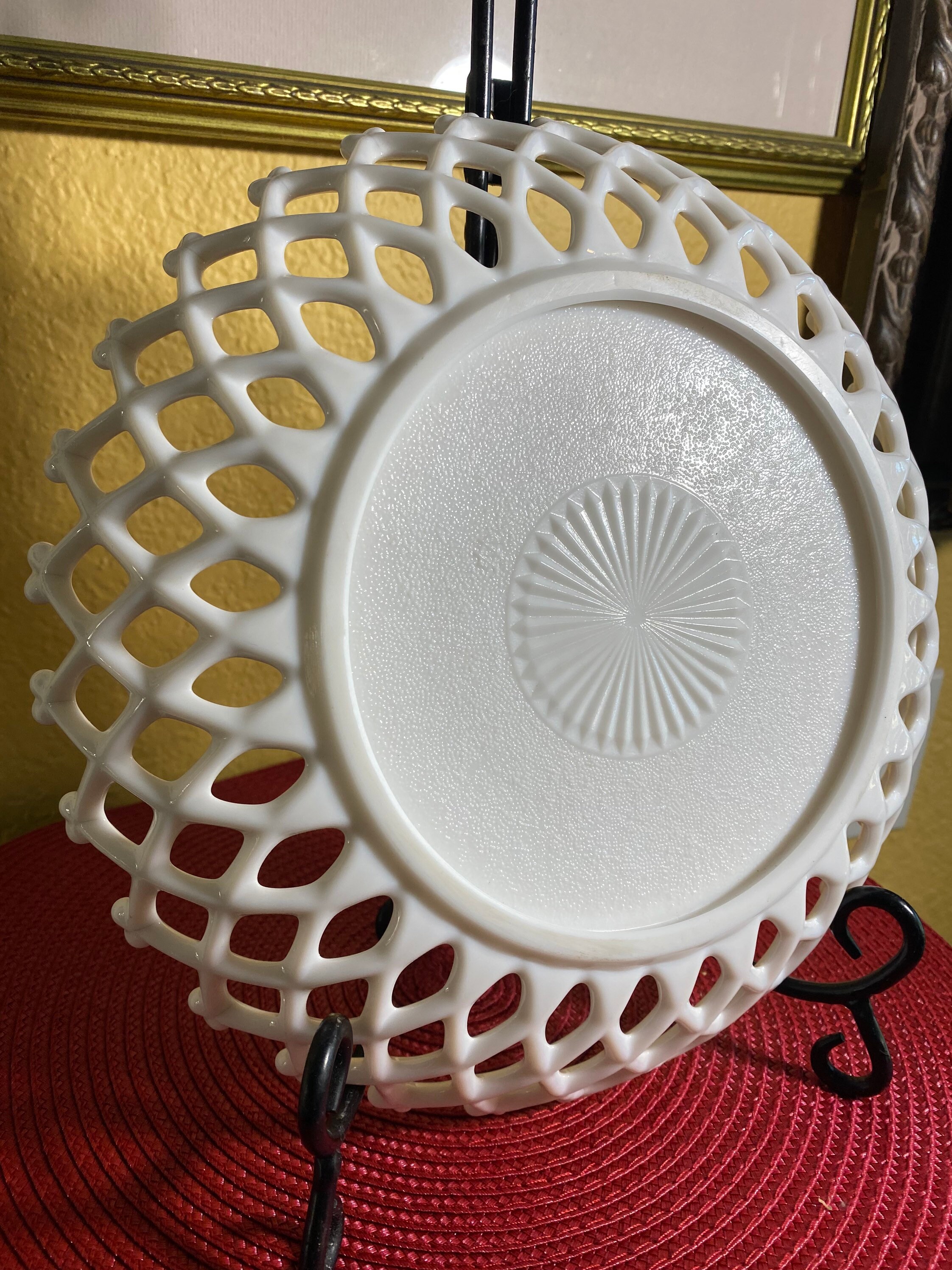 White Serving Bowl Plate Dish Porcelien Plate Vintage Accents Etsy