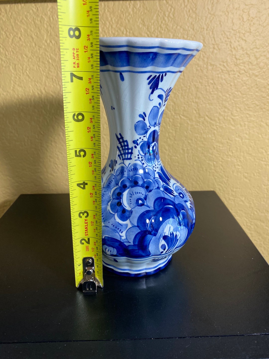 Blue Willow Decor Vase Delft Blue Vase Porcelain Footed Vase Etsy