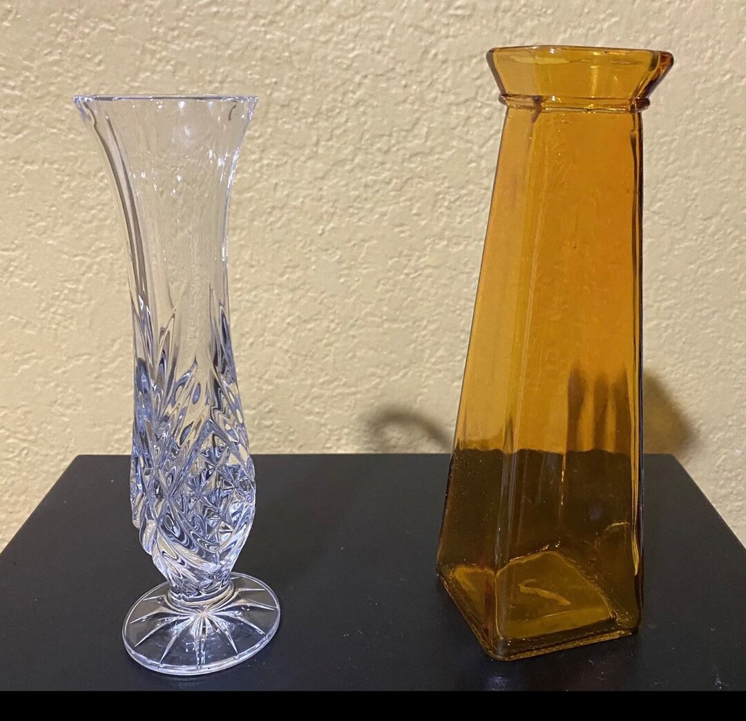 Vintage Noritake Full Lead Crystal Bud Vase 8.5 Made in Etsy