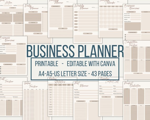 Printable Business Planner Business Tracker Happy Printable - Etsy