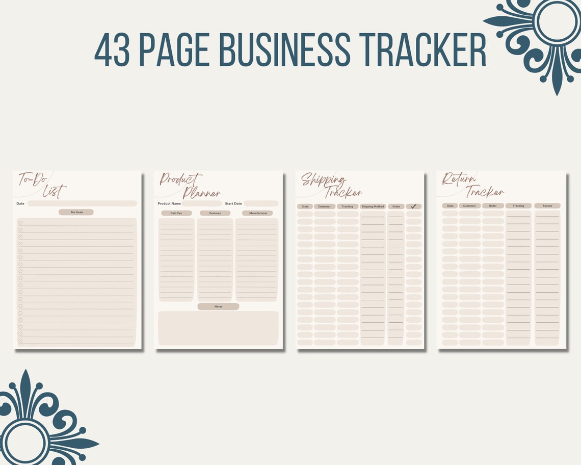 Printable Business Planner Business Tracker Happy Printable - Etsy