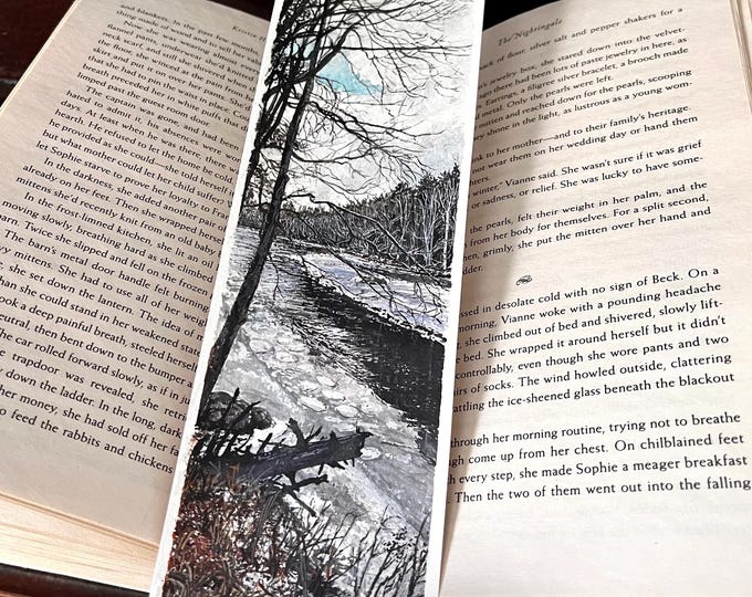 Ice Floes on the Medway — Original Watercolor Bookmark