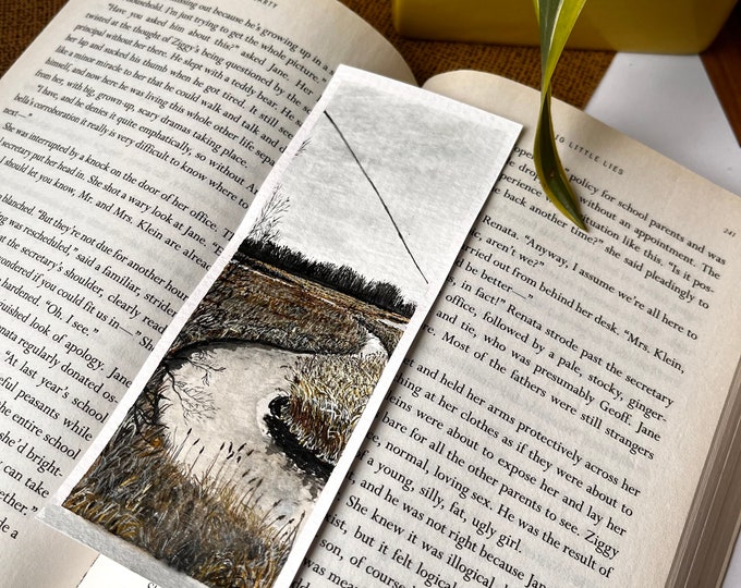Grey Day Lynde Shores - Original Watercolor Bookmark