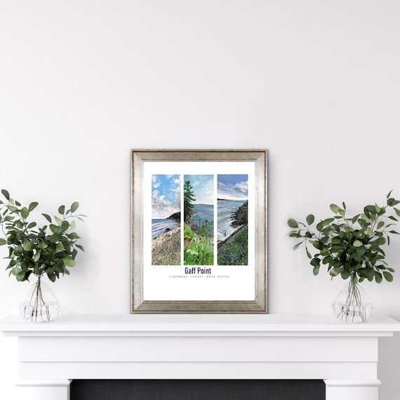Nova Scotia Nature Poster, Canada Wall Art, Home Decor, Watercolor Art, Travel Gift, Gaff Point