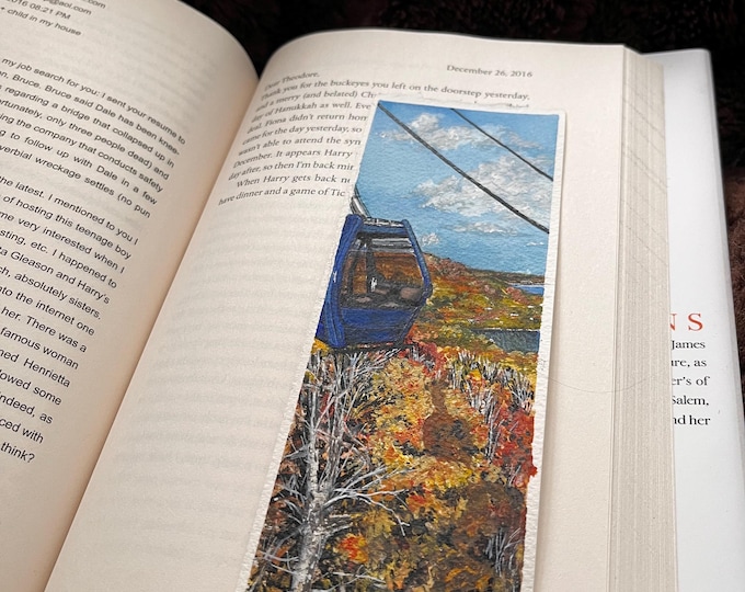 Cape Smokey Gondola in Fall — Original Watercolor Bookmark