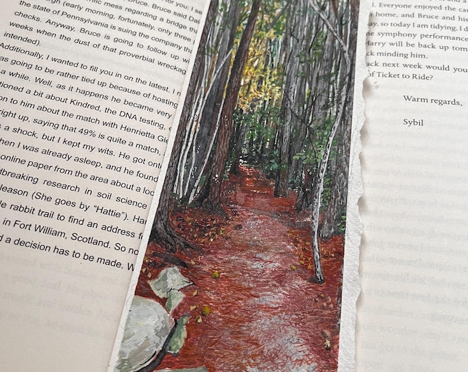 Pine Grove Park in Fall —Original Watercolor Bookmark