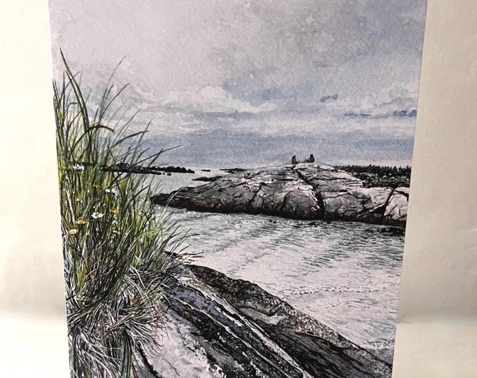 Atlantic Ocean — Watercolor Art Card