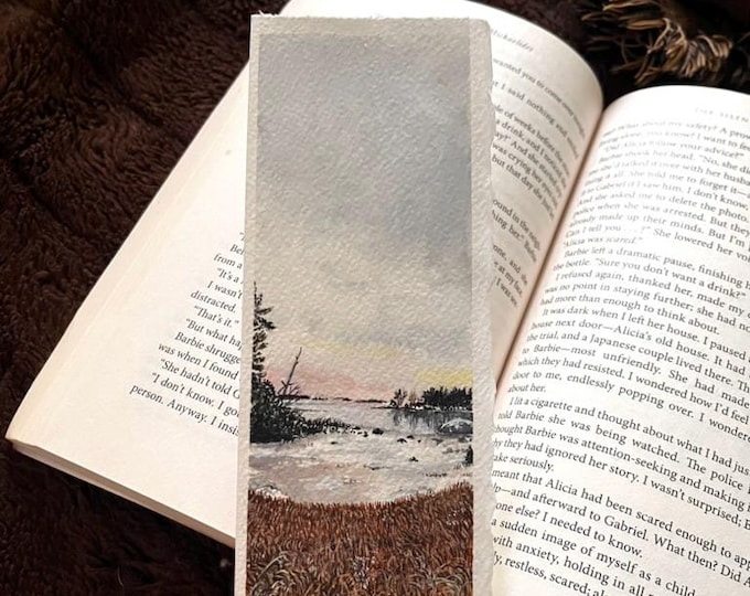Medway Harbour Cold Morning— Original Watercolor Bookmark