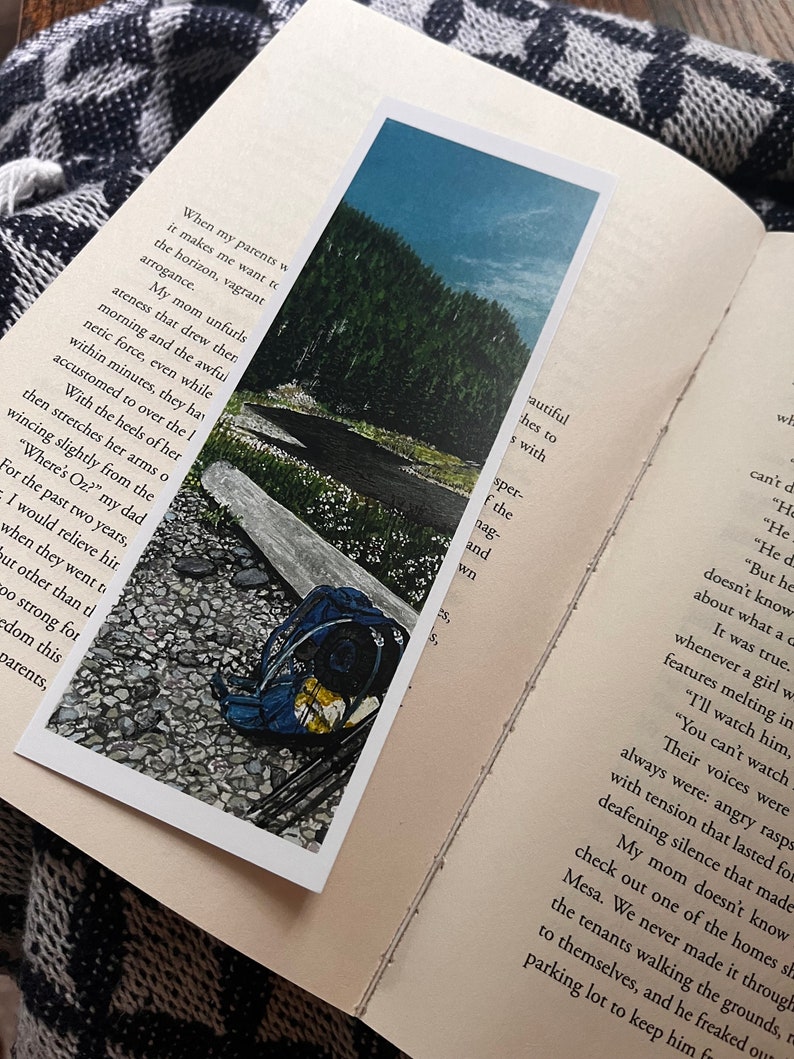 Original Artwork Landscape Painting Hand Painted Bookmark Small ...