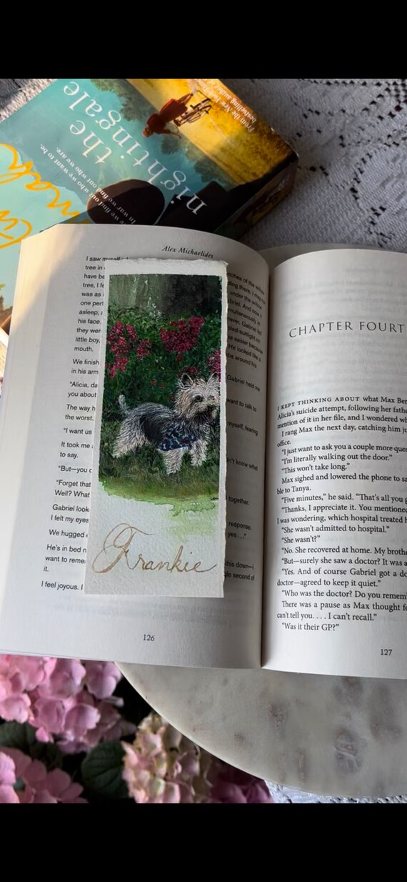 Custom Bookmark, Unique Handmade Watercolor Bookmark, Handpainted to Order - Pet Portrait Bookmarks, Bookmarks Commissioned Art