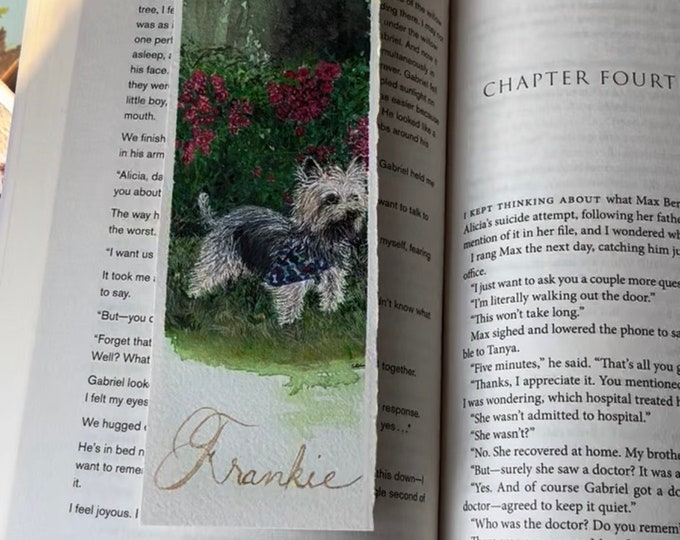 Custom Pet Portrait Bookmark — Hand Painted
