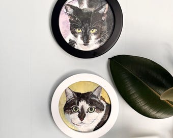 Custom Pet Portrait Watercolor Painting, Hand Painted Dog or Cat from Your Photo, Pet Memorial Keepsake