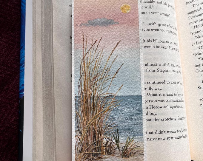 Beaver Moon Sunrise — Original Watercolor Bookmark