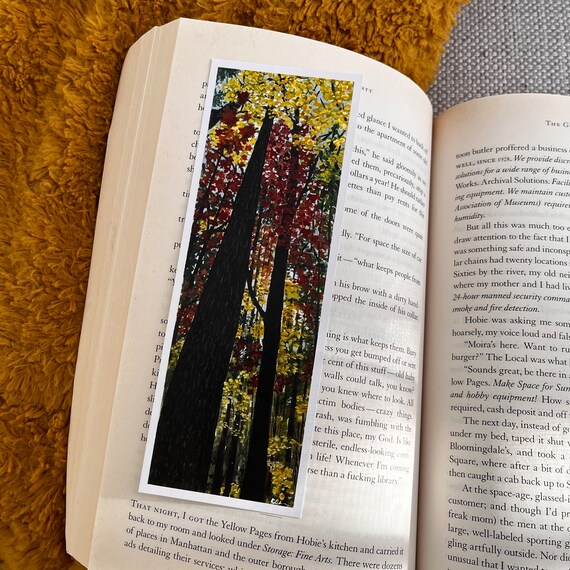 Original Artwork Landscape Painting Hand Painted Bookmark Small Watercolor ACEO Canadian Art Colorful Leaves Fall Limited Edition Prints