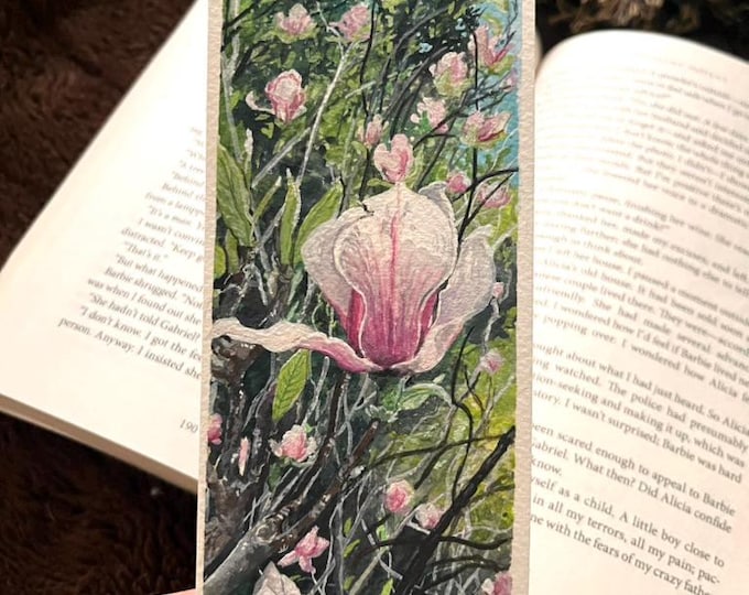 Magnolia Tree Watercolor — Original Watercolor Bookmark