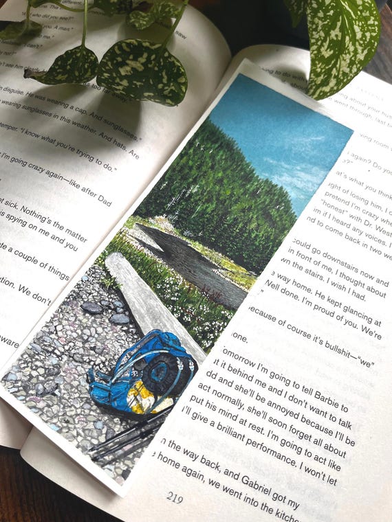 Original Artwork Landscape Painting Hand Painted Bookmark Small Watercolor ACEO Canadian Art Backpack Cape Chignecto Limited Edition Prints
