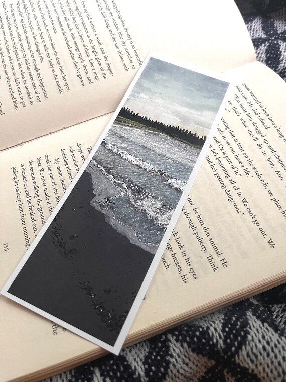 Original Artwork Landscape Painting Hand Painted Bookmark Small Watercolor ACEO Canadian Art Beach Meadows Twilight Limited Edition Prints