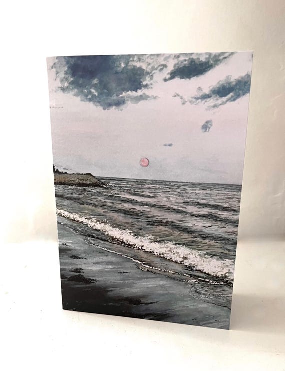 Art Print Cards Original Watercolor Painting Canadian Art Landscape Beach Card