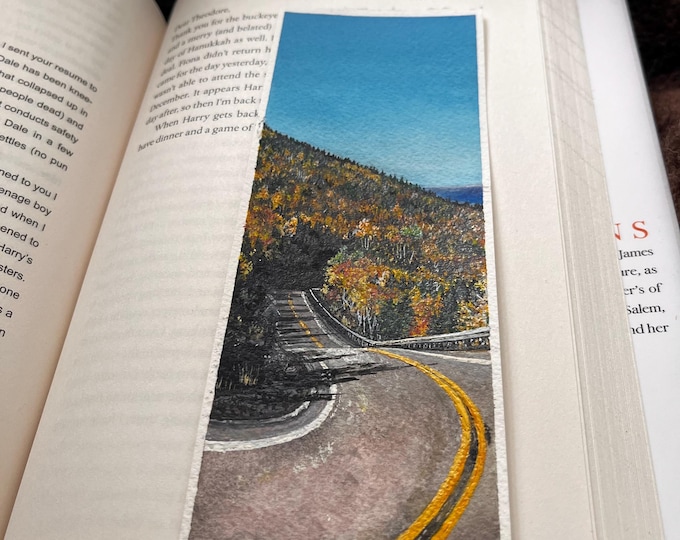 Cape Breton Highlands Fall Road— Original Watercolor Bookmark