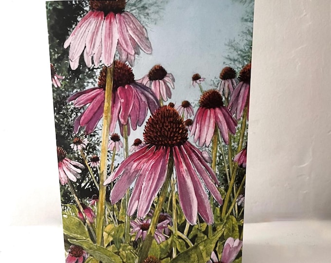 Coneflowers — Watercolor Art Card