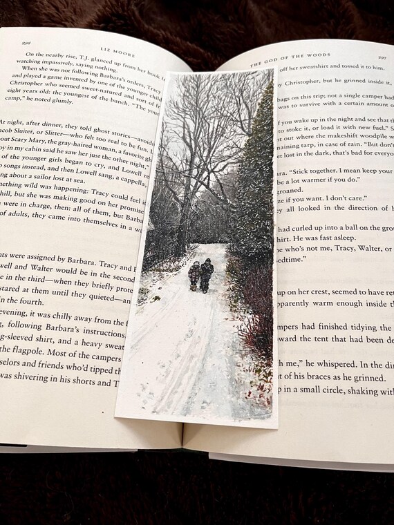 Original Artwork Landscape Painting Hand Painted Bookmark Small Watercolor ACEO Canadian Art Snowy Morning Walk