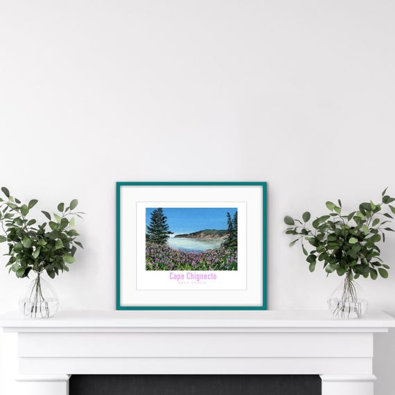 Nova Scotia Nature Poster, Canada Wall Art, Home Decor, Watercolor Art, Travel Gift, Cape Chignecto