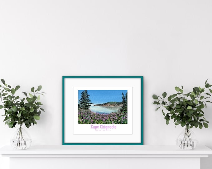 Cape Chignecto, Nova Scotia — Watercolor Coastal Poster Print